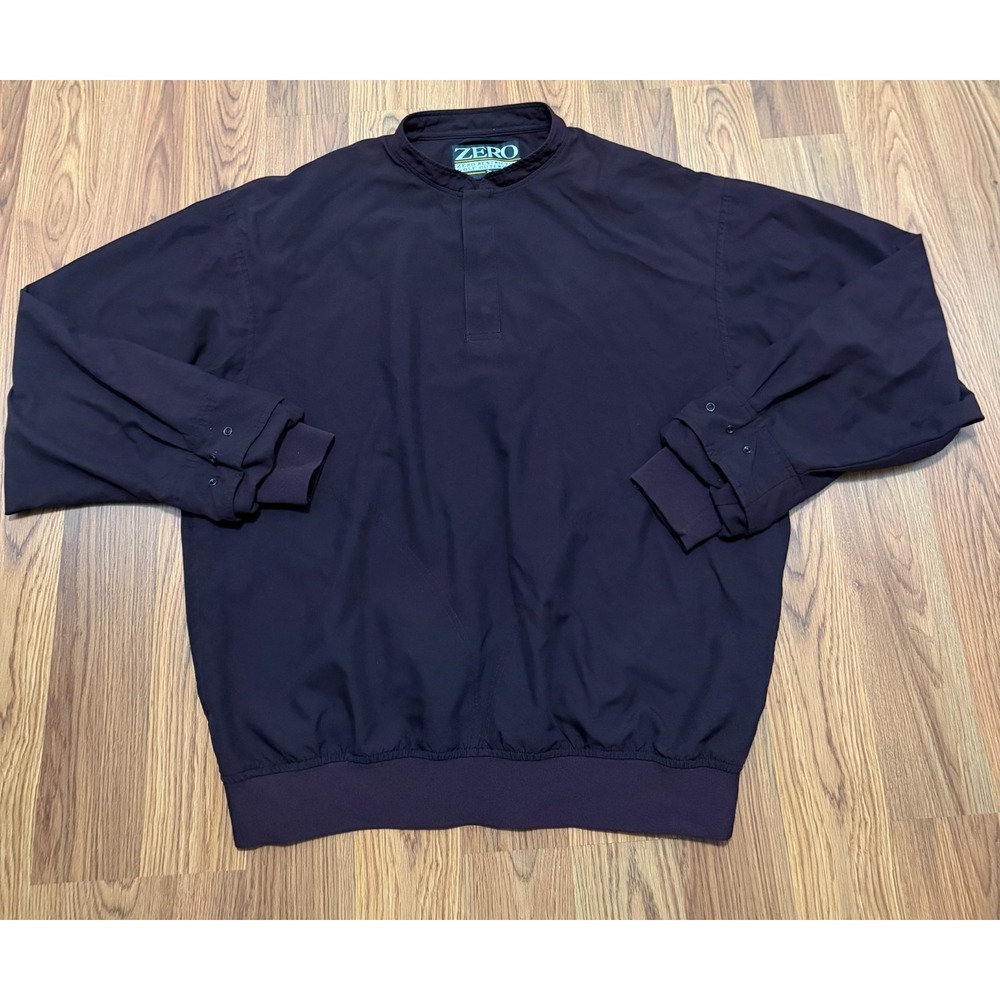Zero Restriction Pullover Mens Large Golf Windbreaker Mock Neck Lightweight